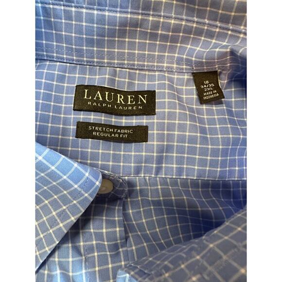 Lauren Ralph Lauren Black Label Button Up Men XXL 18 34/35 Wedding Easter Career - Picture 2 of 15